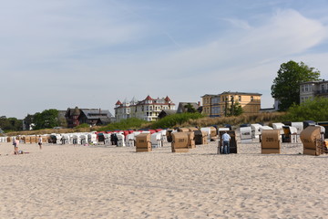 Sandstrand in Ahlbeck, Insel Usedom