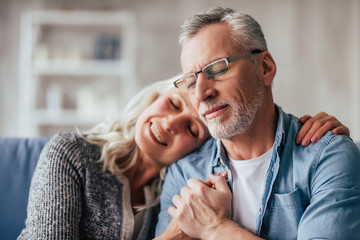 Senior couple at home