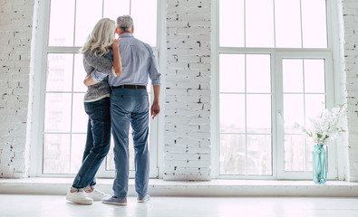 Senior couple at home