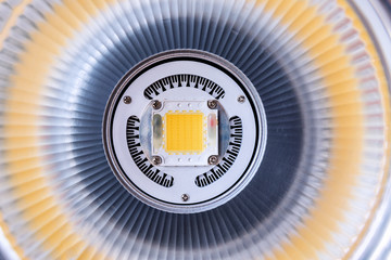 Led matrix with a radiator and a reflector