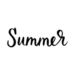 Summer inscription brush 