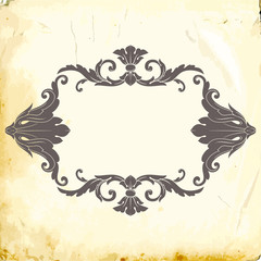 Vector baroque of vintage elements for design. 