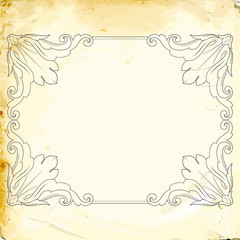 Vector baroque of vintage elements for design. 