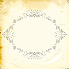 Vector baroque of vintage elements for design. 