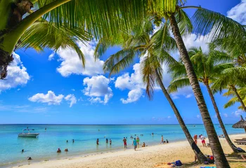 Photo sur Plexiglas Le Morne, Maurice Seascape of Trou-aux-Biches, Mauritius