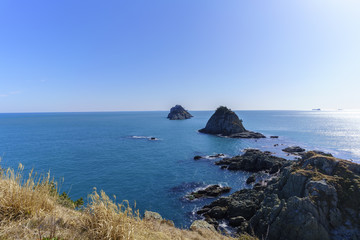 Beautiful scenery of Oryukdo islands in the morning ,  Busan, South Korea