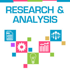 Research And Analysis Colorful Squares Symbols 