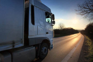 Truck transportation on the road