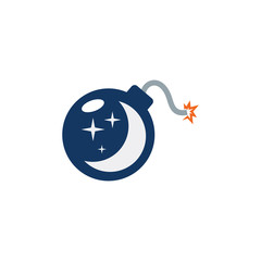 Moon Bomb Logo Icon Design
