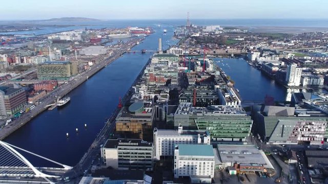 Dublin Port aerial view