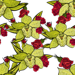 vector seamless flower pattern