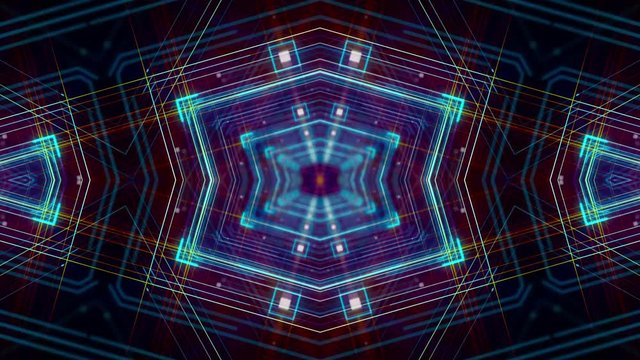 Retro Psychedelic Pulsing Kaleidoscope Tempo Abstract Background Loop