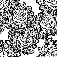 seamless monochrome pattern 