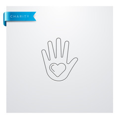 Obraz premium icône charité / solidarité