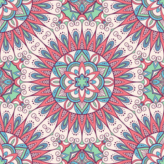 Fototapeta premium Hand drawn ornamental seamless pattern. Vector Illustration