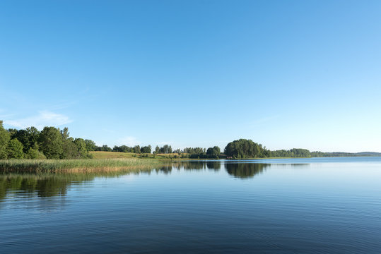 Morning at Aluksne lake, Latvia.