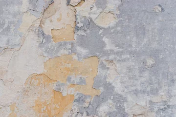 Crédence de cuisine en verre imprimé Vieux mur texturé sale Old white concrete wall with cracks