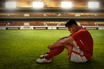 Deurstickers Soccer player lose © fotokitas