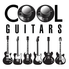 Cool guitar graphic with lots of guitars. Use as guitar event design for flyer, poster, invitation  