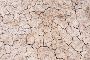 Fototapeta Brown dry soil or cracked ground texture background. obraz