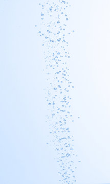 water bubbles isolated on blue background
