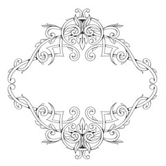 Elegant frame in baroque style