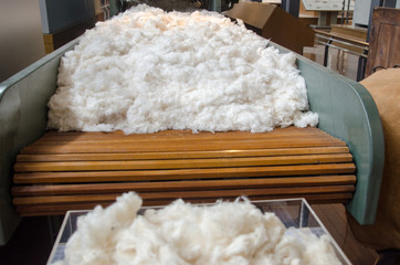 raw cotton for vintage spinning machine