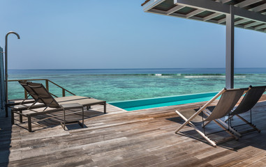 Private swimming pool in Maldives