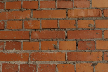 Old red brick wall texture