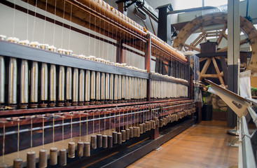 Old vintage spinning machine