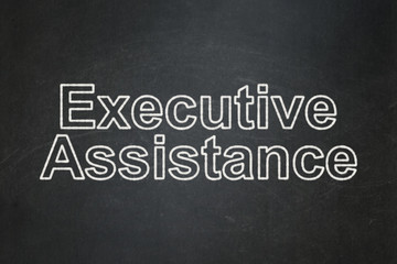 Obraz premium Business concept: text Executive Assistance on Black chalkboard background