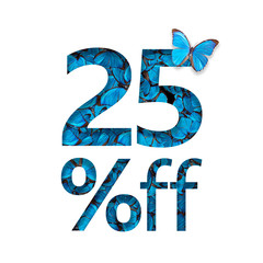 25% off discount. The concept of spring or sammer sale, stylish poster, banner, promotion, ads.