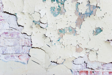Wall with cracked paint