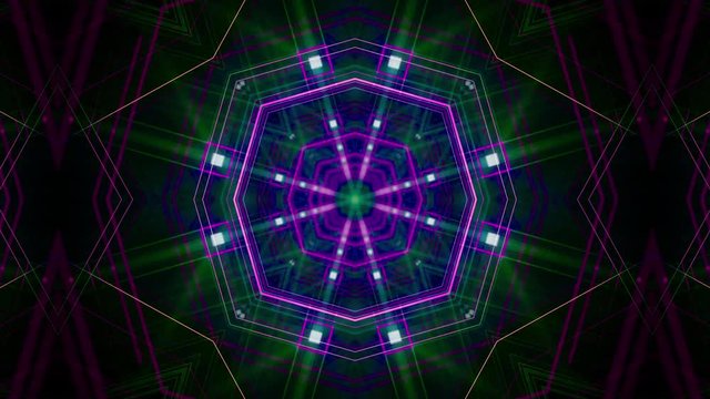 Warm Psychedelic Pulsing Kaleidoscope Tempo Abstract Background Loop