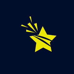 Obraz premium shooting star logo icon