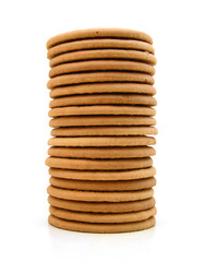 cracker photographed in studio on white isolated background