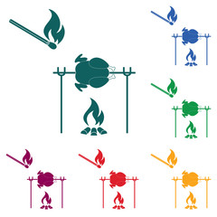 Grilled chicken icon