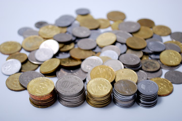 MYR coin isolated white background