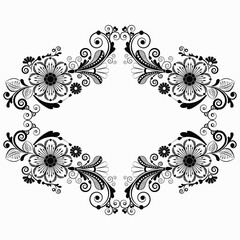 vector vintage floral  background with decorative flowers for design