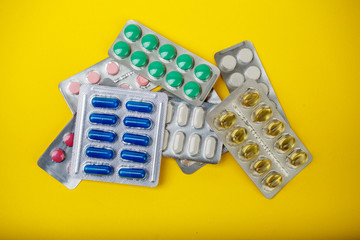 drug prescription for treatment medication.pharmacy theme, capsule pills with medicine.
