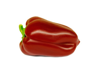 Bulgarian red pepper isolated on white background