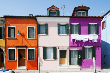 Burano island, Venice, Italy - typical colored house