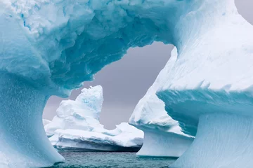 Tuinposter Antarctica .IJsvorming op Antarctica. Net voorbij de Gerlache Straits is waar deze Ice Garden bestaat