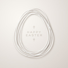 Simple ribbon egg shape frame