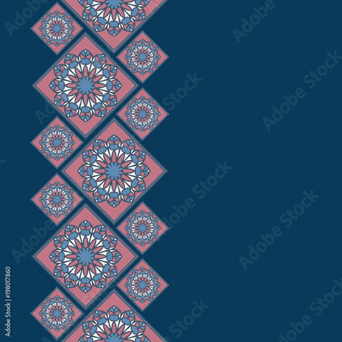 Seamless border in Spanish style. Spain tilework. Portugal ceramic ... Seamless border in Spanish style. Spain tilework. Portugal ceramic ...