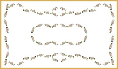 multicolor floral motives as pattern for table cloth