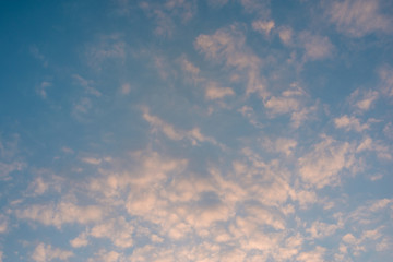 pink clouds in the sky during sunset or sunrise