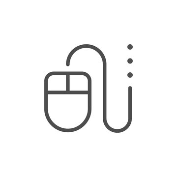 Computer mouse line icon