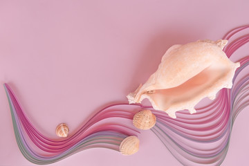 Abstract sea concept and shells