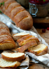 homemade honey baguette.style rustic.